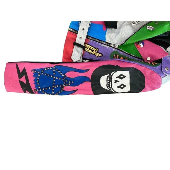 Free Chariot leather moto motorcycle bomber Jackets - Picture 4 of 10